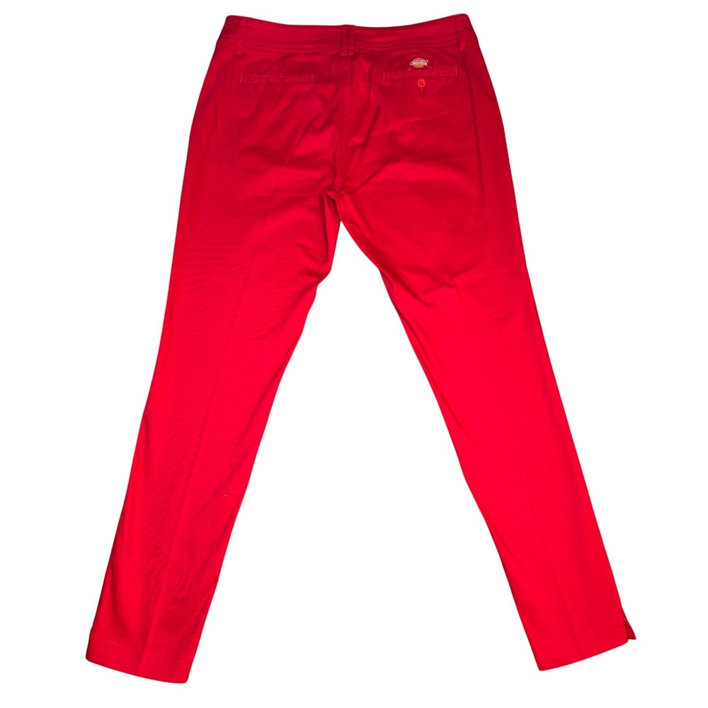 Y2K Dickies Girl HH147 Low-Rise Slim Chino Pants Size 15 Cherry Red